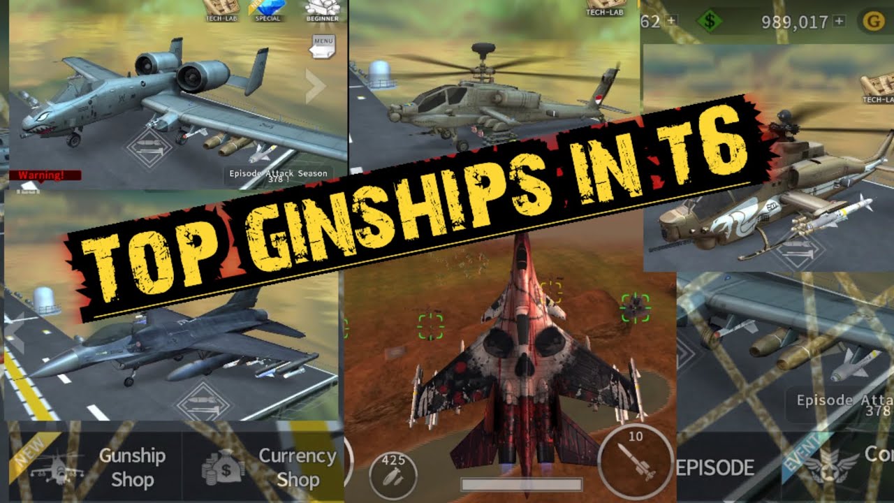 Gunship battle helicopter : top 5 gunship in tier 6