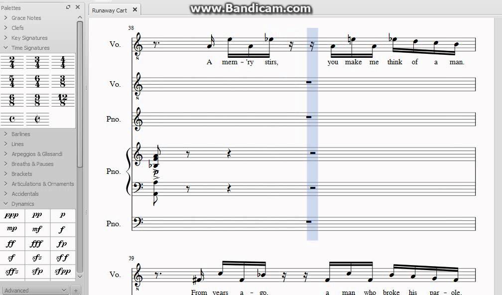 Runaway Cart with Vocal Line