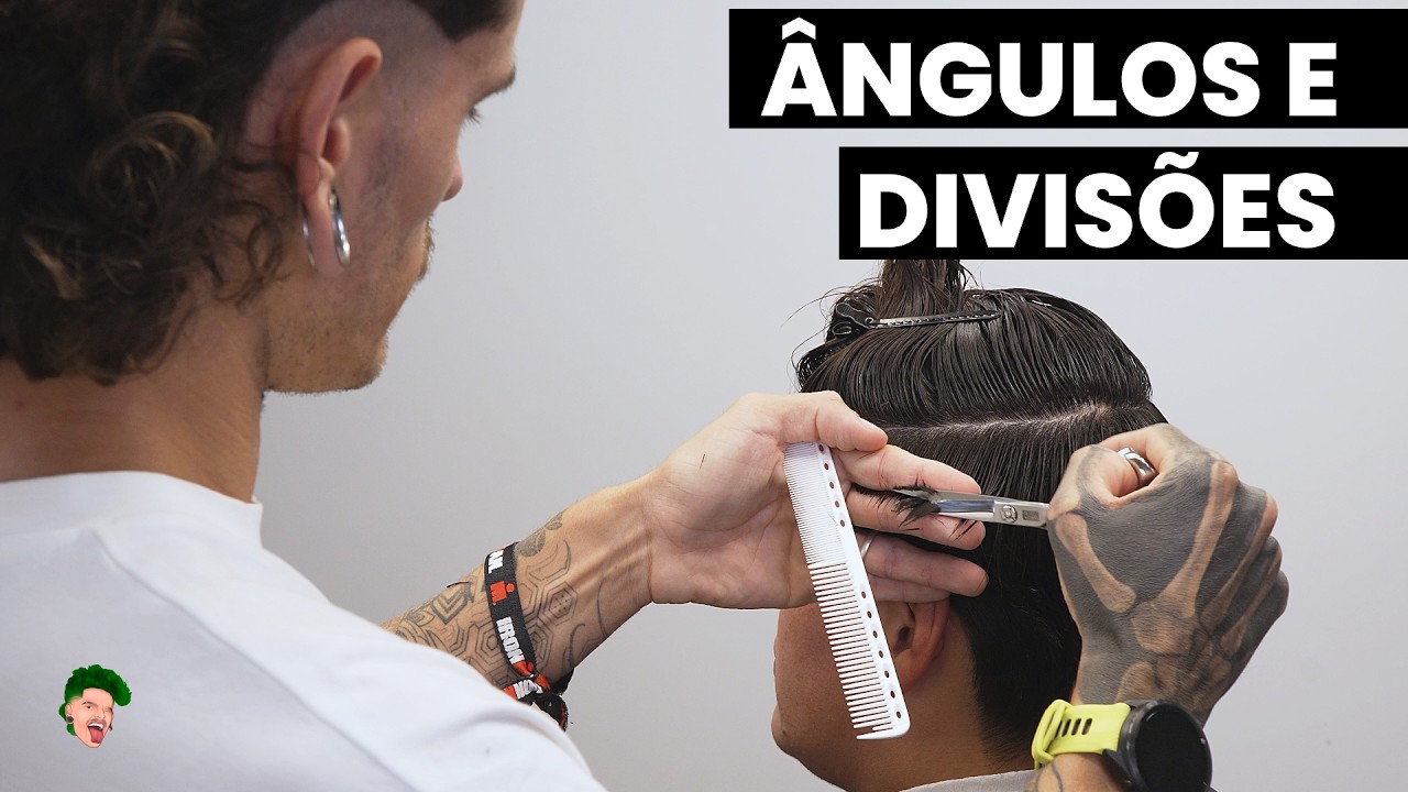 CORTE TODO NA TESOURA ✂️ (Divisões e ângulos + TUTORIAL TAPER FADE) - Passo a Passo