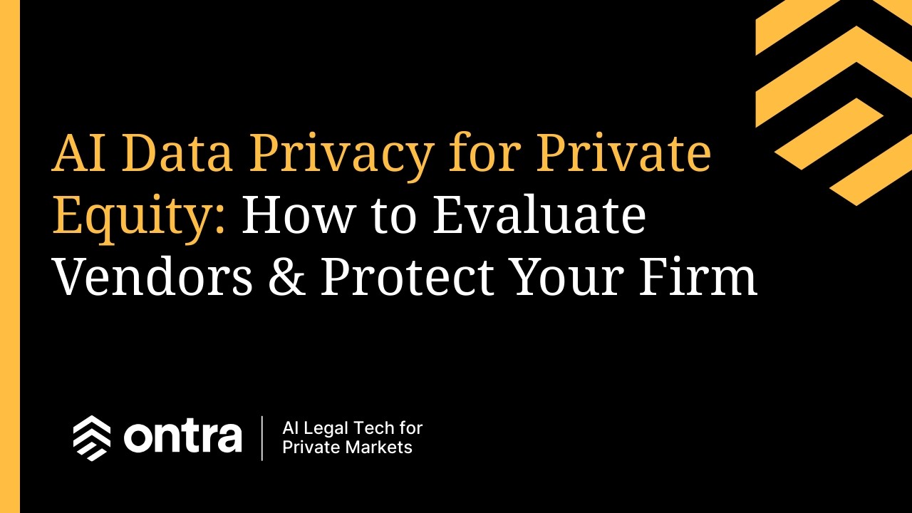 AI Data Privacy for Private Equity: How to Evaluate Vendors & Protect Your Firm
