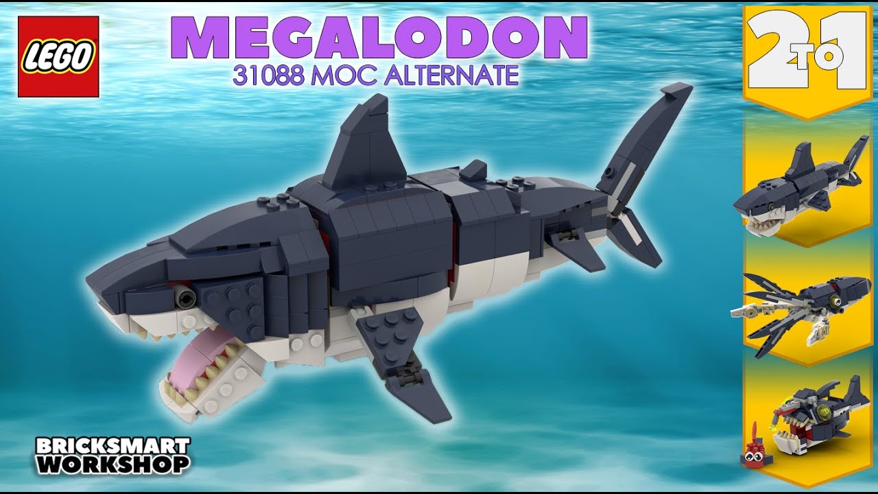 Megalodon MOC LEGO 31088 2 к 1 Альтернативная цифровая сборка