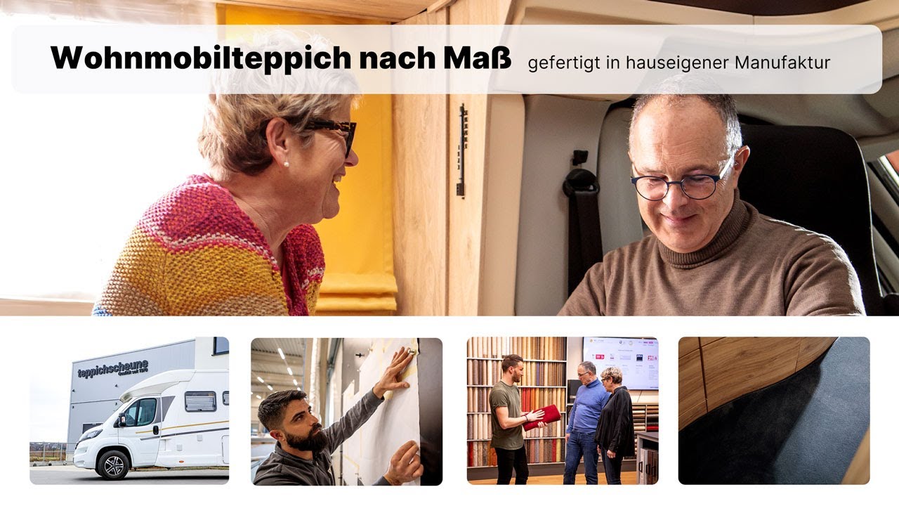 Wohnmobilteppich nach Maß - Wunschteppich mit Imprägnierung und Antirutschvlies