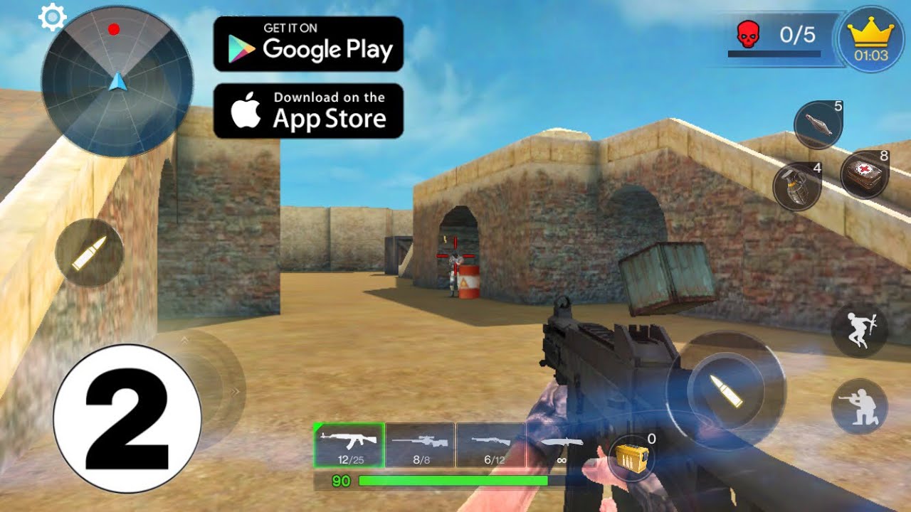 Counter Terrorist strike:CS Gameplay Video Part-2.(iOS and Android).