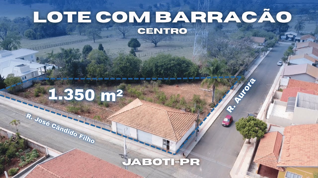Lote de Esquina com Barracão à Venda em Jaboti – PR | Localização Estratégica