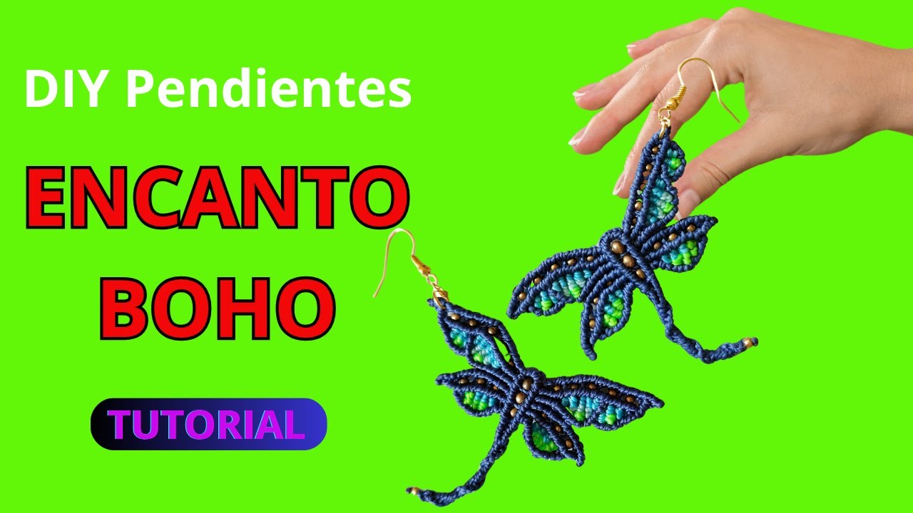 ¡Haz tus propios aretes de libélula con macramé fácil!
