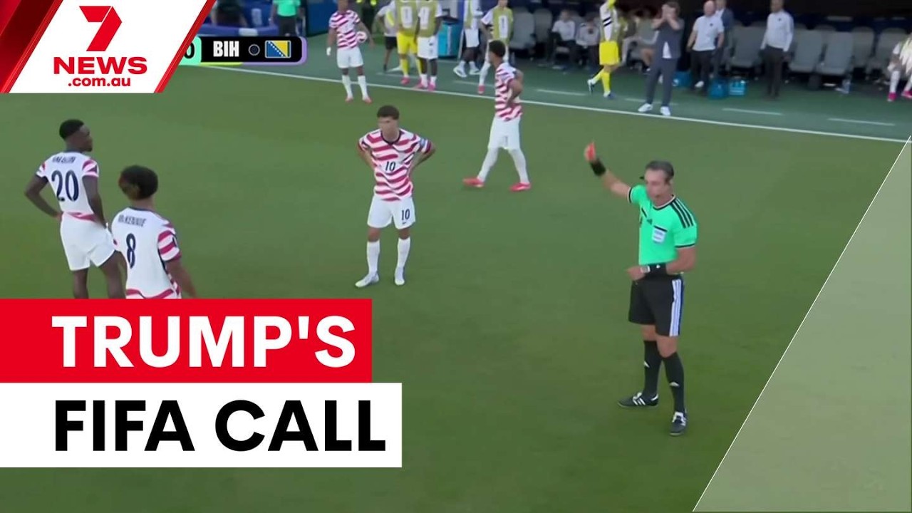 Трамп вмешался в решение FIFA по красной карточке | 7NEWS