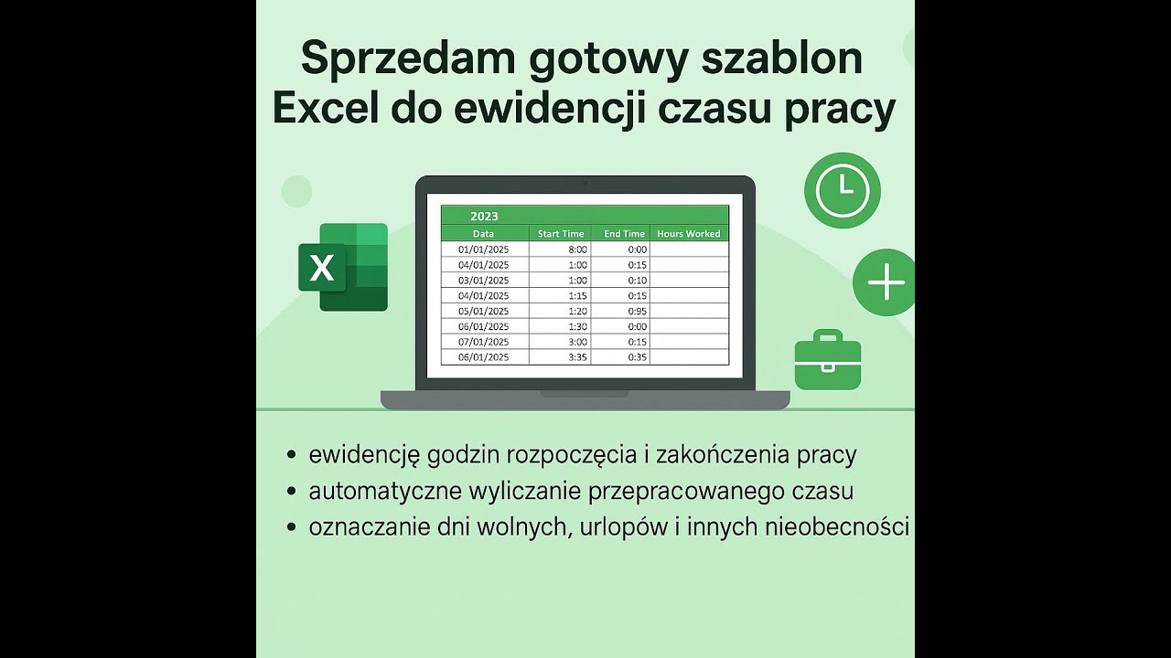 Szablon Excel do ewidencji czasu pracy &ndash; gotowy arkusz dla firm, kadr i freelancer&oacute;w
