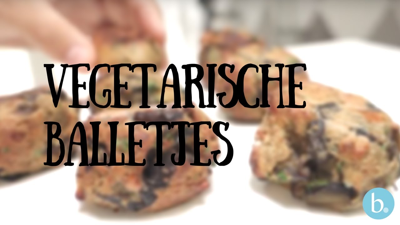 Vegetarische balletjes maken van aubergine
