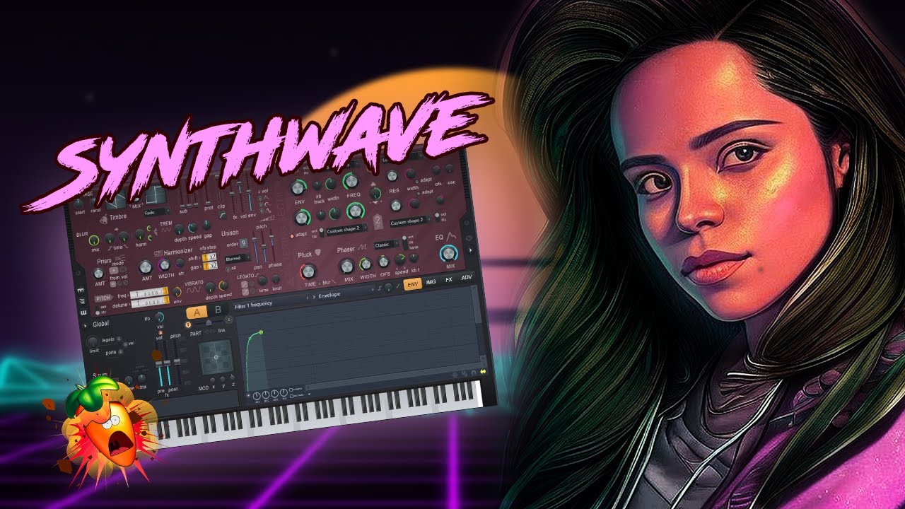 🌅 Cómo hacer un beat de SYNTHWAVE en FL Studio 21 -  haciendo Música Retro PASO A PASO 📀🕺