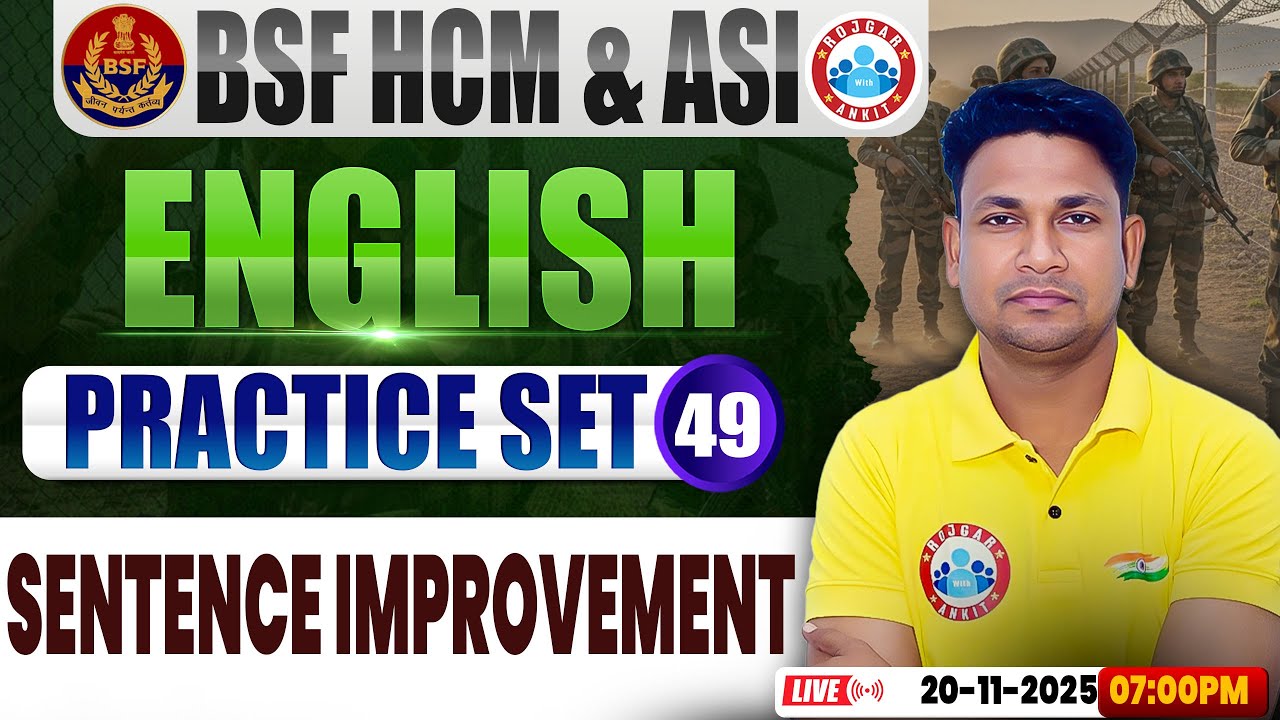 BSF HCM English Class | BSF English Practice Set #49 | Sentence Improvement | BSF ASI English