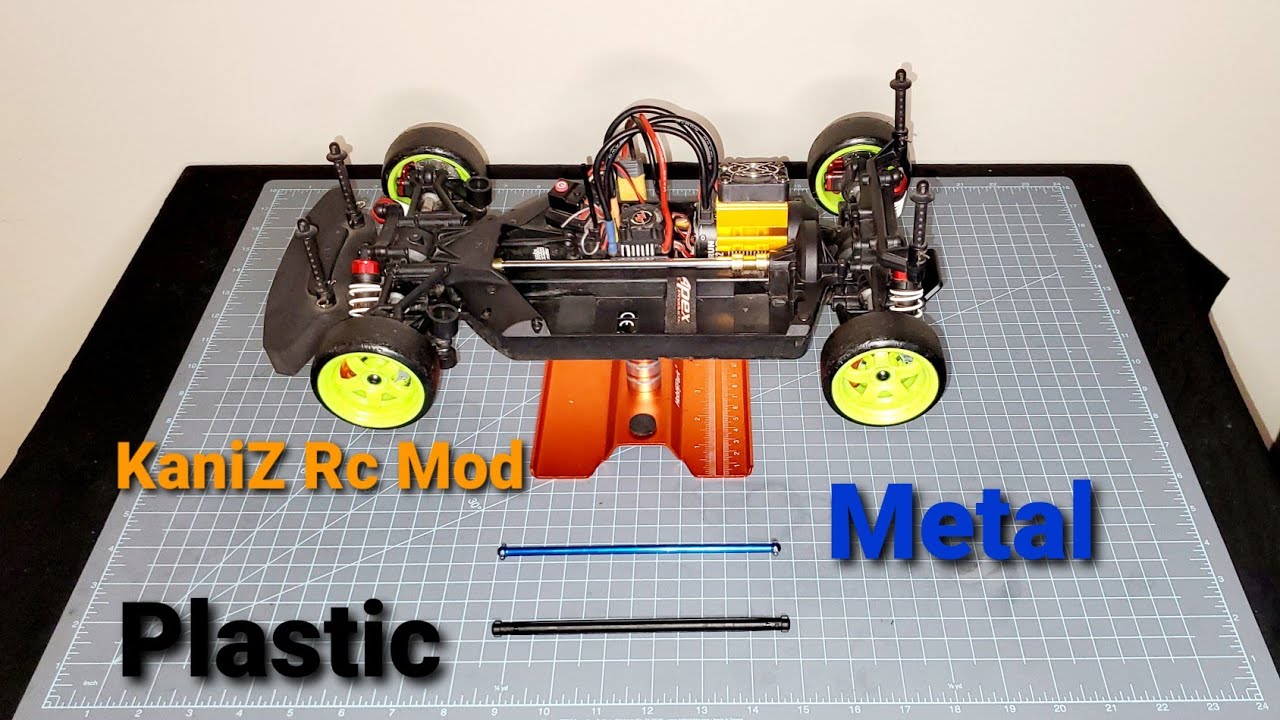 kyosho Fazer Mk2 Driveshaft Comparison plastic vs metal vs modded