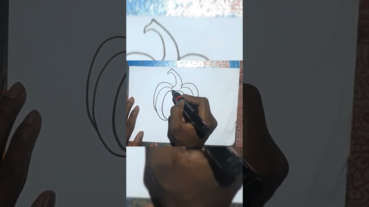 Capcicum vegetable drawing easy step by step #drawing