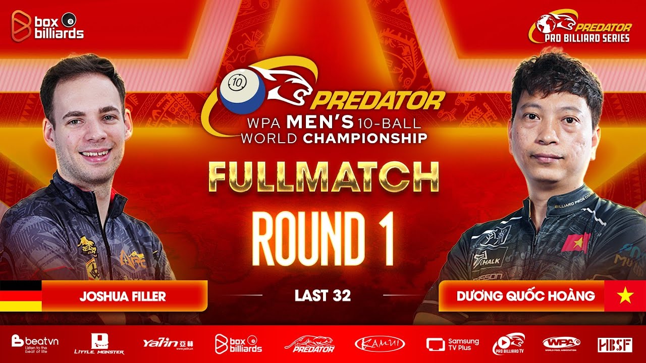 Joshua Filler vs Dương Quốc Hoàng | LAST 32 | 2025 Predator WPA Men’s 10-Ball World Championsh