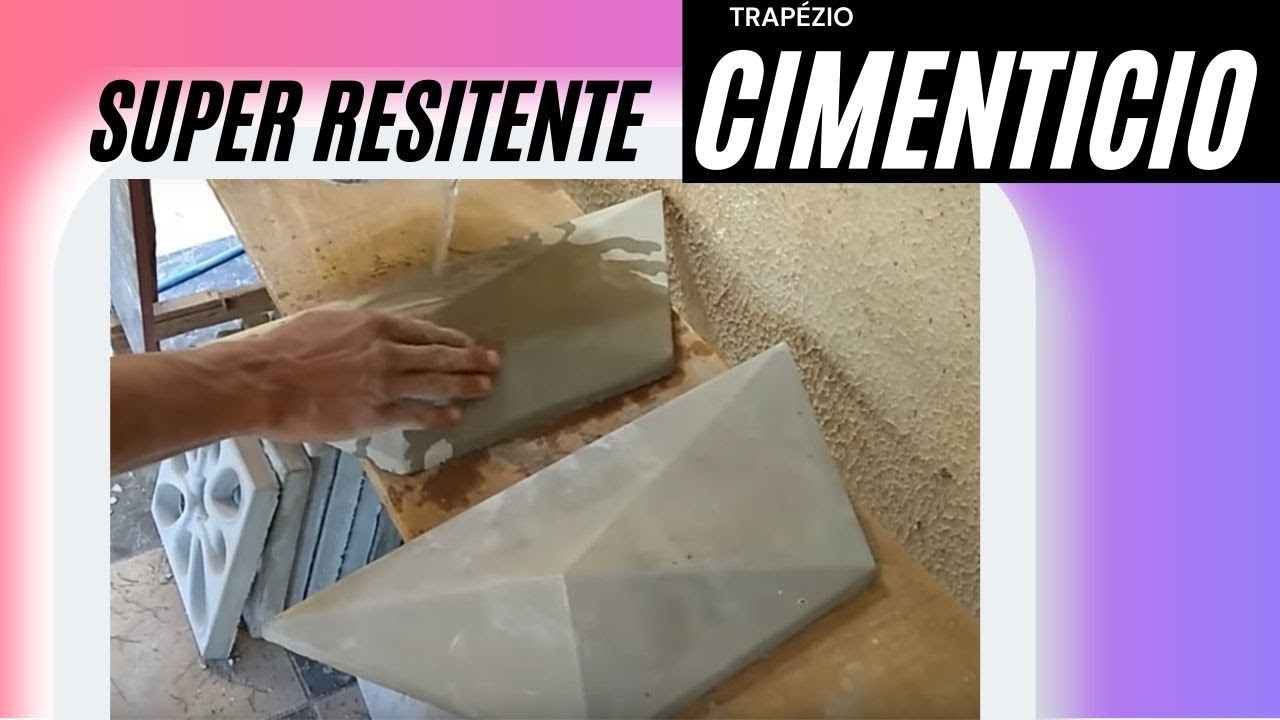COMO FAZER PLACAS 3D TRAPÉZIO CIMENTICIO (CONCRETO)
