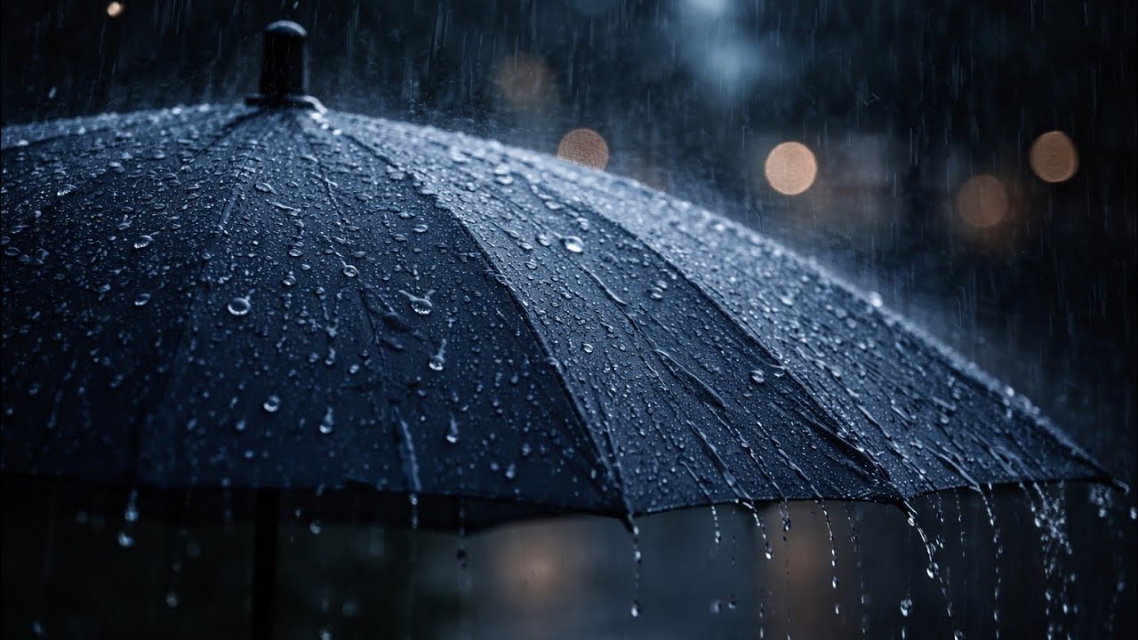 ASMR Rain on Umbrella ☂️ Soothing Rain Sounds for Sleep (No Talking)