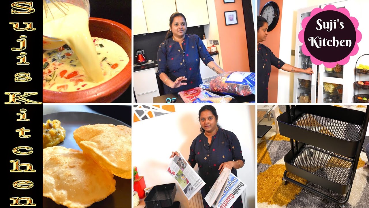 அதிகமான வேலைகள் காலை முதல்!! New Cute Trolley Basket!! Simple Lunch recipes|| Busy full day Vlog