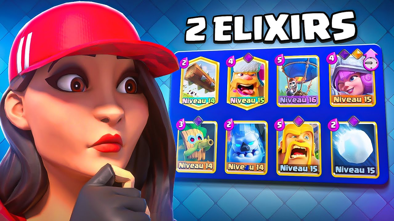 CLASH ROYALE mais avec un DECK qui coûte MOINS de 2 ELIXIRS ! 💧