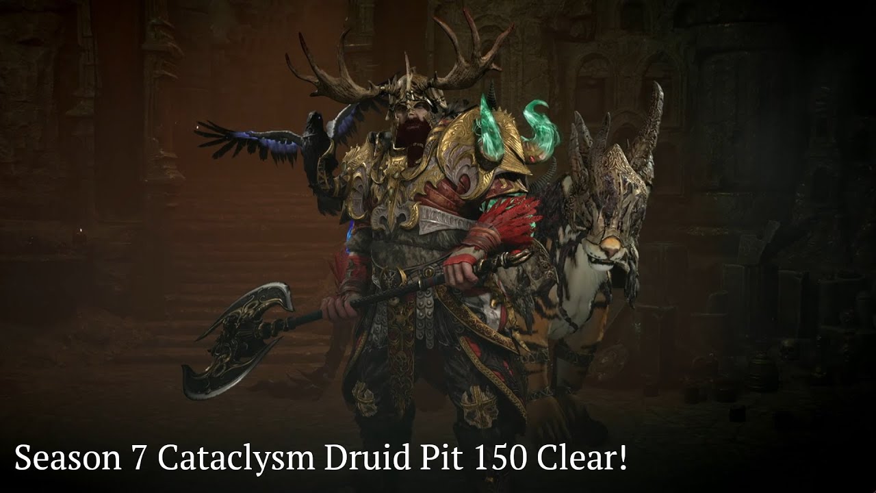 Diablo IV Season 7 Cataclysm Druid Clears Pit 150!