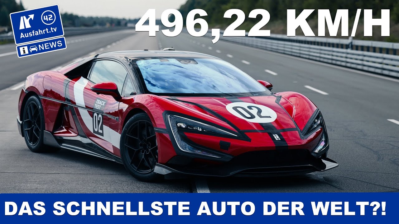 Neuer Weltrekord! Schnellstes Auto der Welt ist ein Elektro-Hypercar: BYD Yangwang U9X - 496,22 km/h