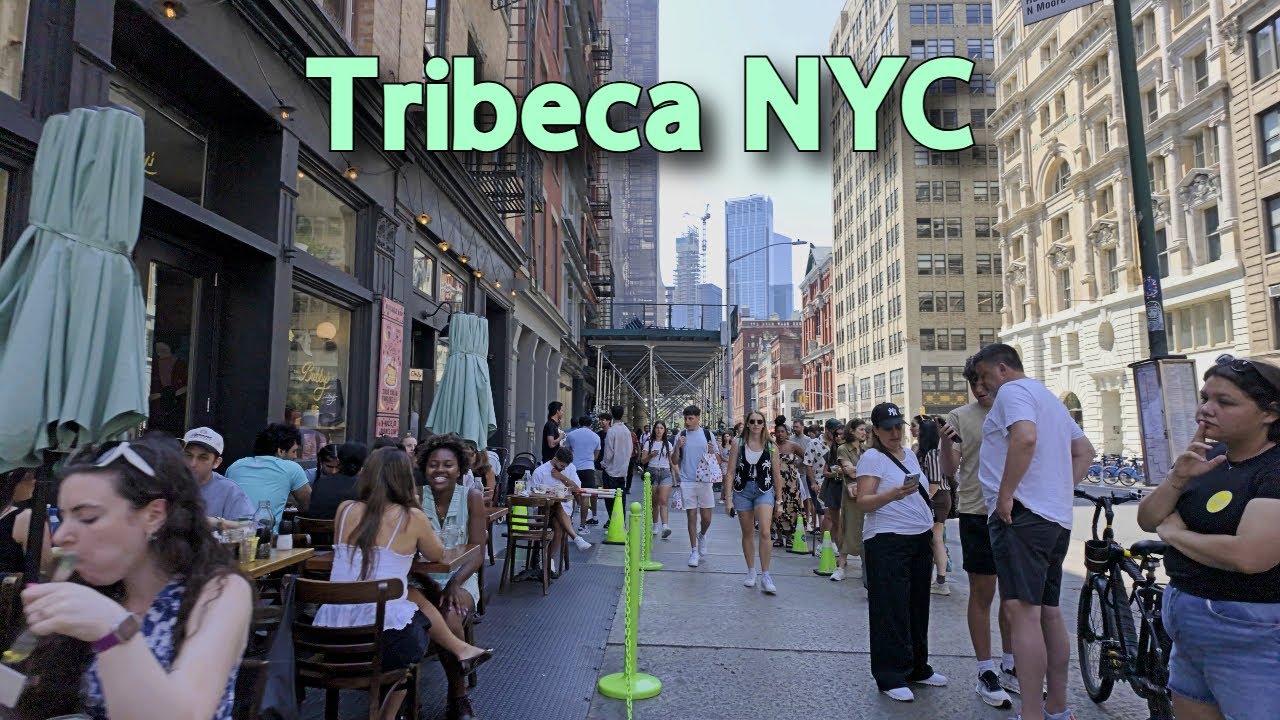 【4K】𝐖𝐀𝐋𝐊 🇺🇸 Sunday Afternoon in Tribeca, New York City 🚕🗽🌭