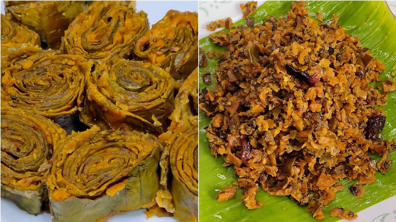 ಪತ್ರೊಡೆ/patrode recipe/pathrode oggarane/patra recipe/alu vaadi recipe/udupi-mangalore special dish