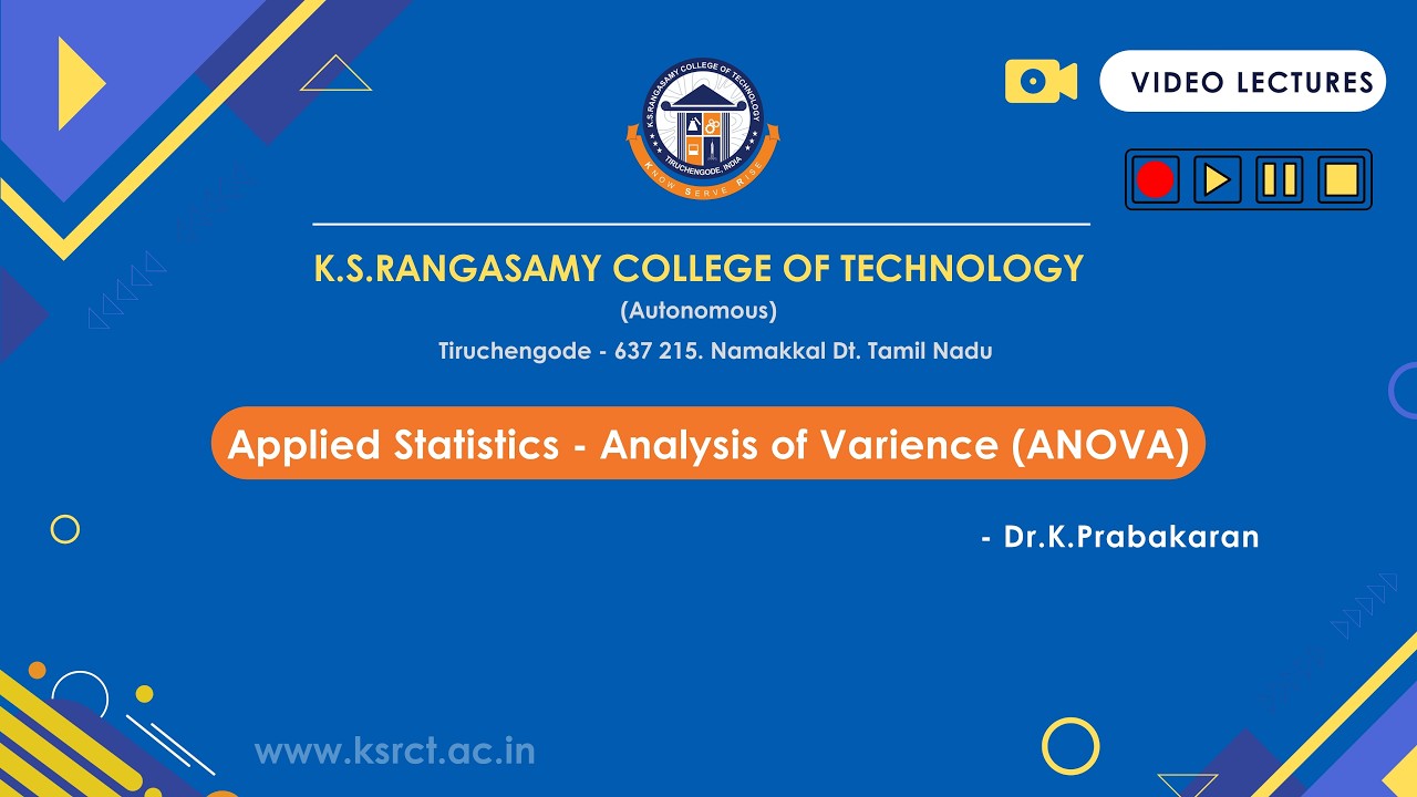 Applied Statistics  - Analysis of Varience ANOVA