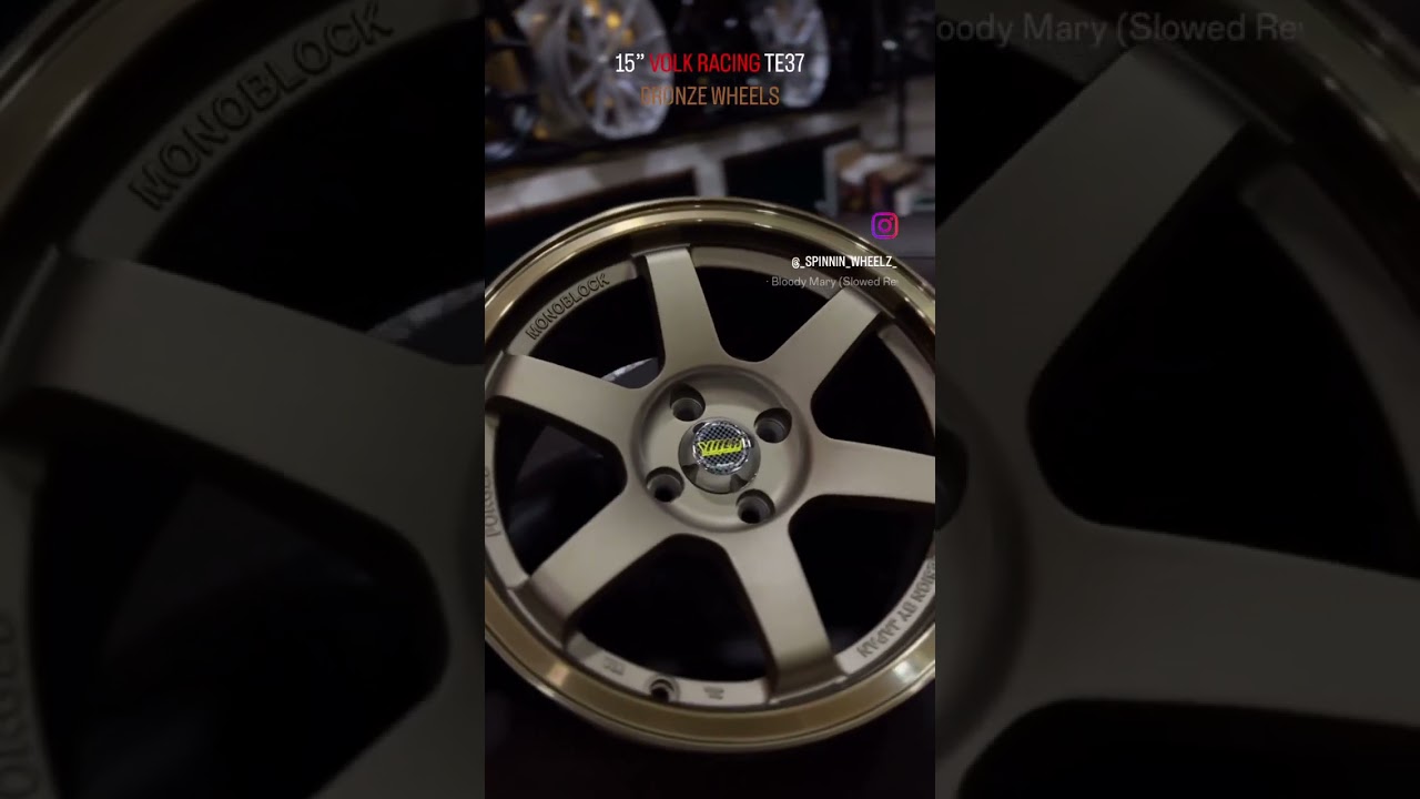 15&rdquo; 4x100 Volk Racing TE37 Bronze Wheels (read description)