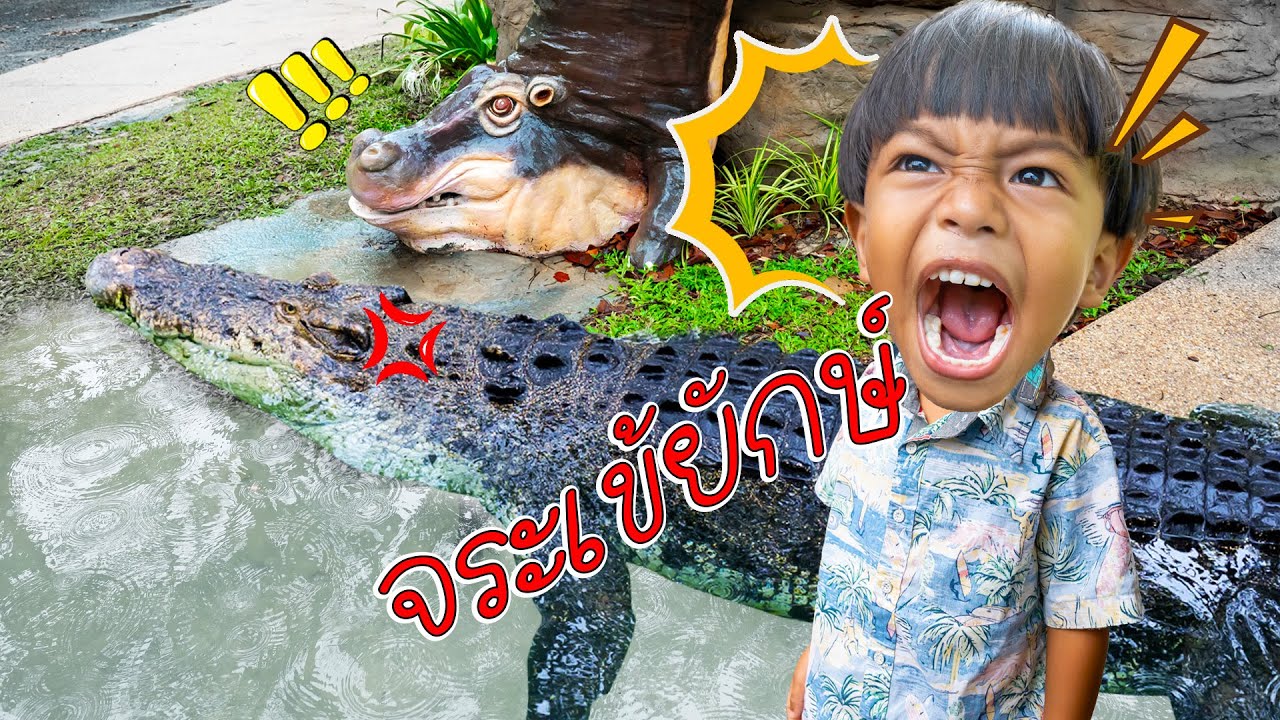 ขี่รถดูสัตว์ ฮิปโปตกเขา จระเข้ยักษ์ สวนสัตว์อุบลฯ | พี่ปลื้ม