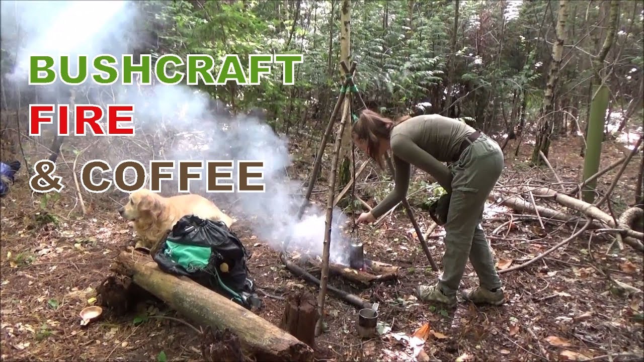 Bushcraft Fire Lighting and Coffee in the Woods
