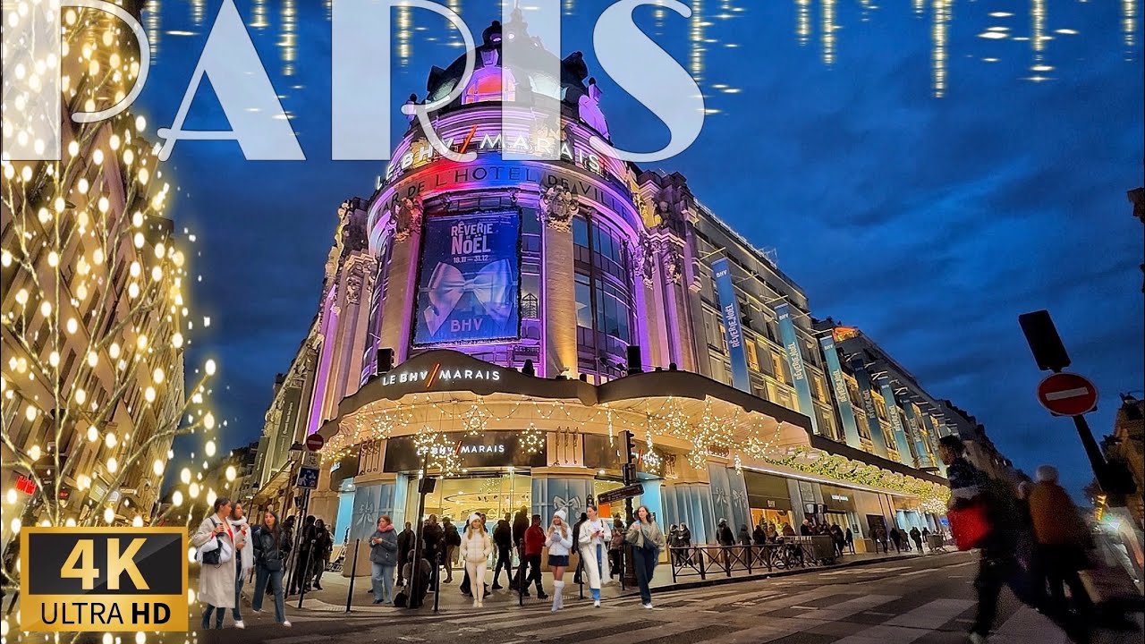 [🇫🇷Paris France 4K 120FPS Visite &agrave; Pied] 2025 No&euml;l &agrave; Paris 19/NOVEMBER/2025