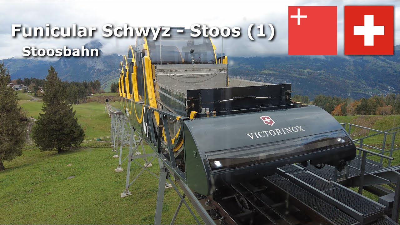 Funicular Schwyz - Stoos (1) October 2024 (4K) #switzerland #funicular #stoos