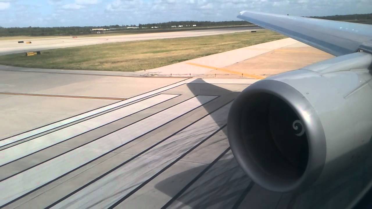 Continental 767-400 Takeoff Houston Via Honolulu HD