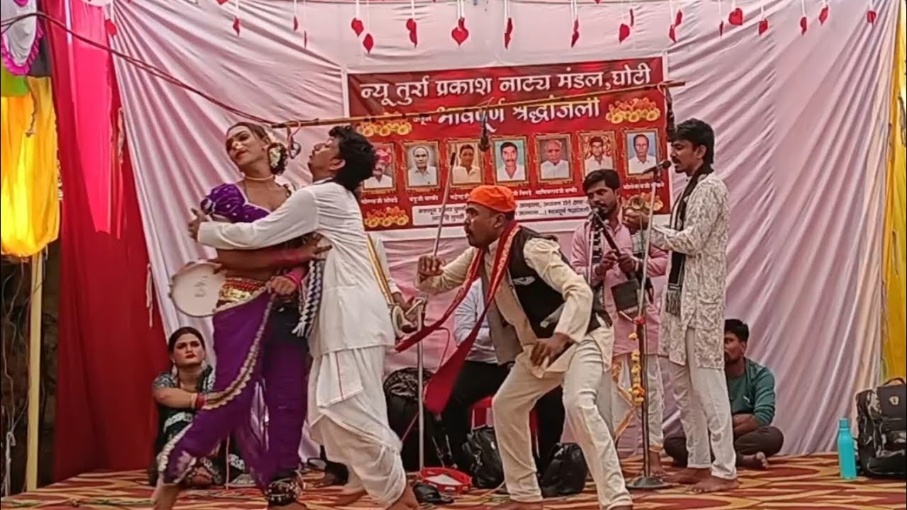 खड़ी गम्मत खड़ा तमाशा! शाहीर सुरज नवघरे!गौळण! पालकी माता मंदिर‌‌ घोटी। 