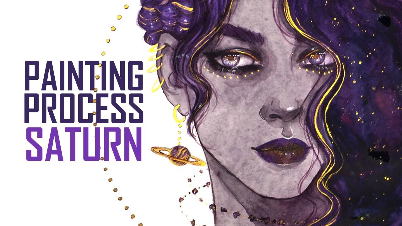 SATURN 🌌 [ Watercolour Process ] #SpacePeople