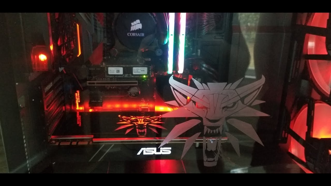 The Witcher: Cooler Master H500P Delidded i7 7700k Witcher Themed Speed Build