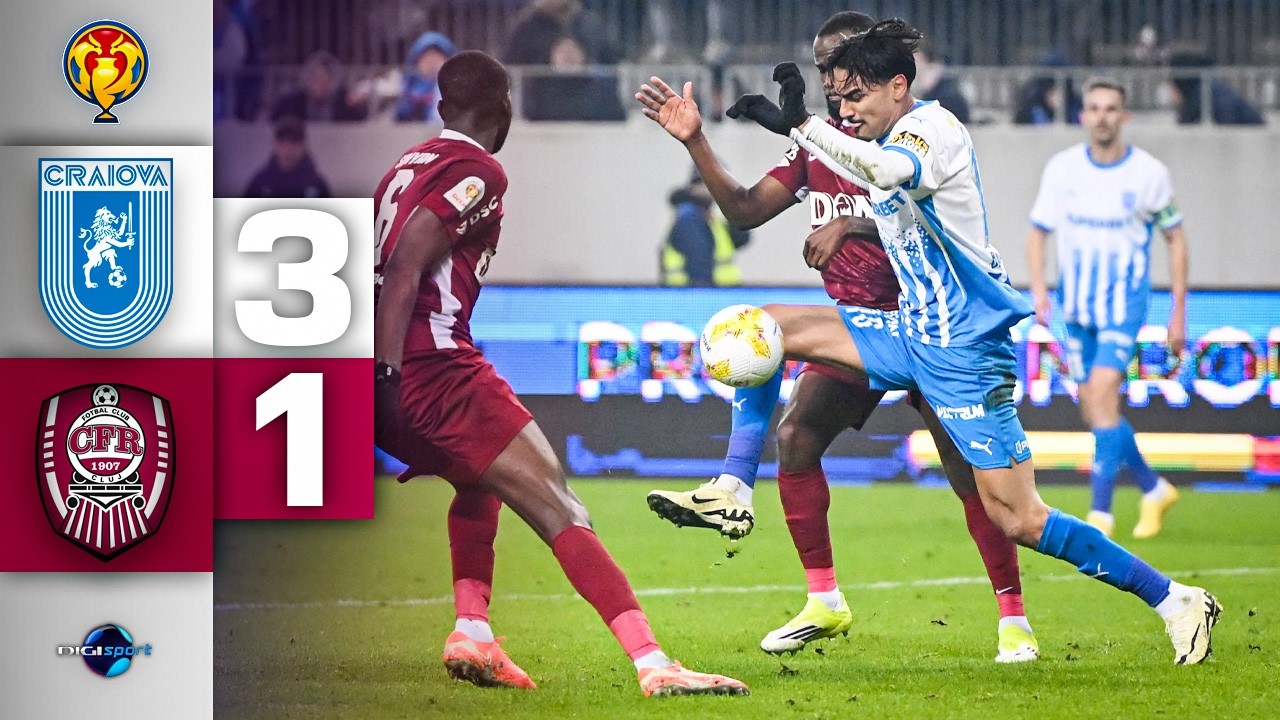 Universitatea Craiova - CFR Cluj 1-1, 3-1 d.p. | Calificare cu emoții în semifinalele Cupei
