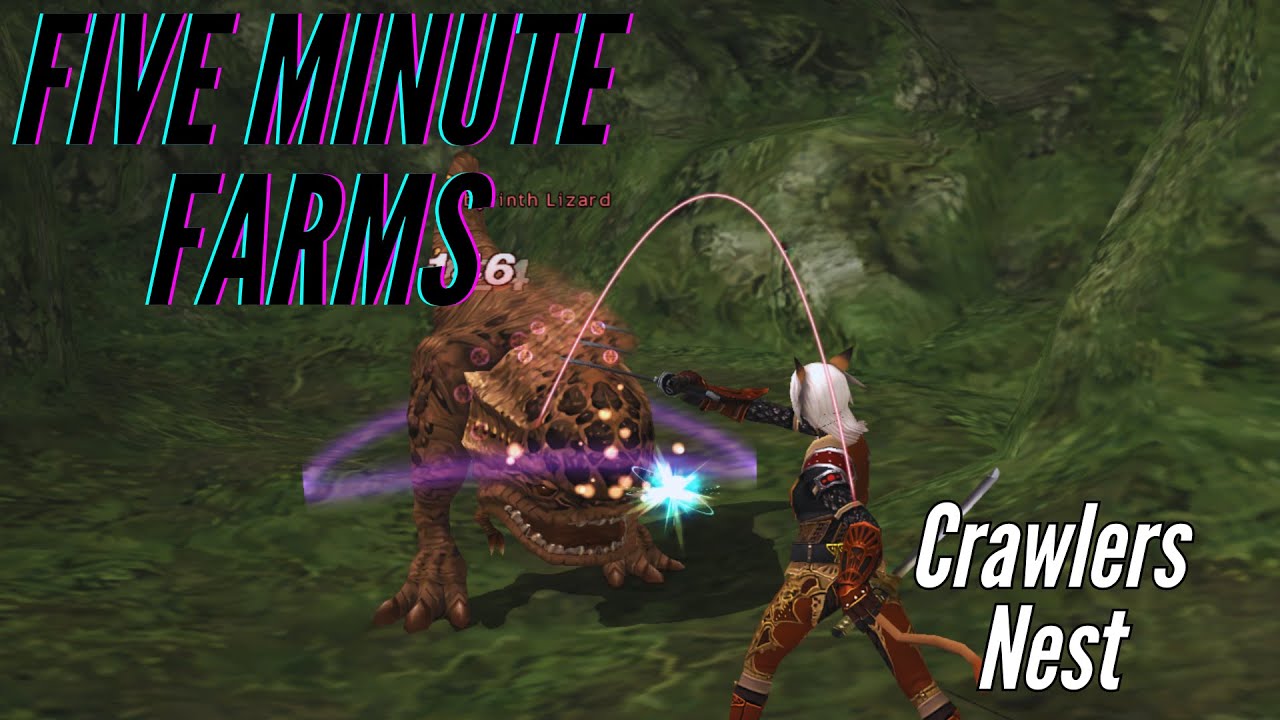 FFXI - Пятиминутная ферма гилов - Гнездо ползунов - Ящерицы