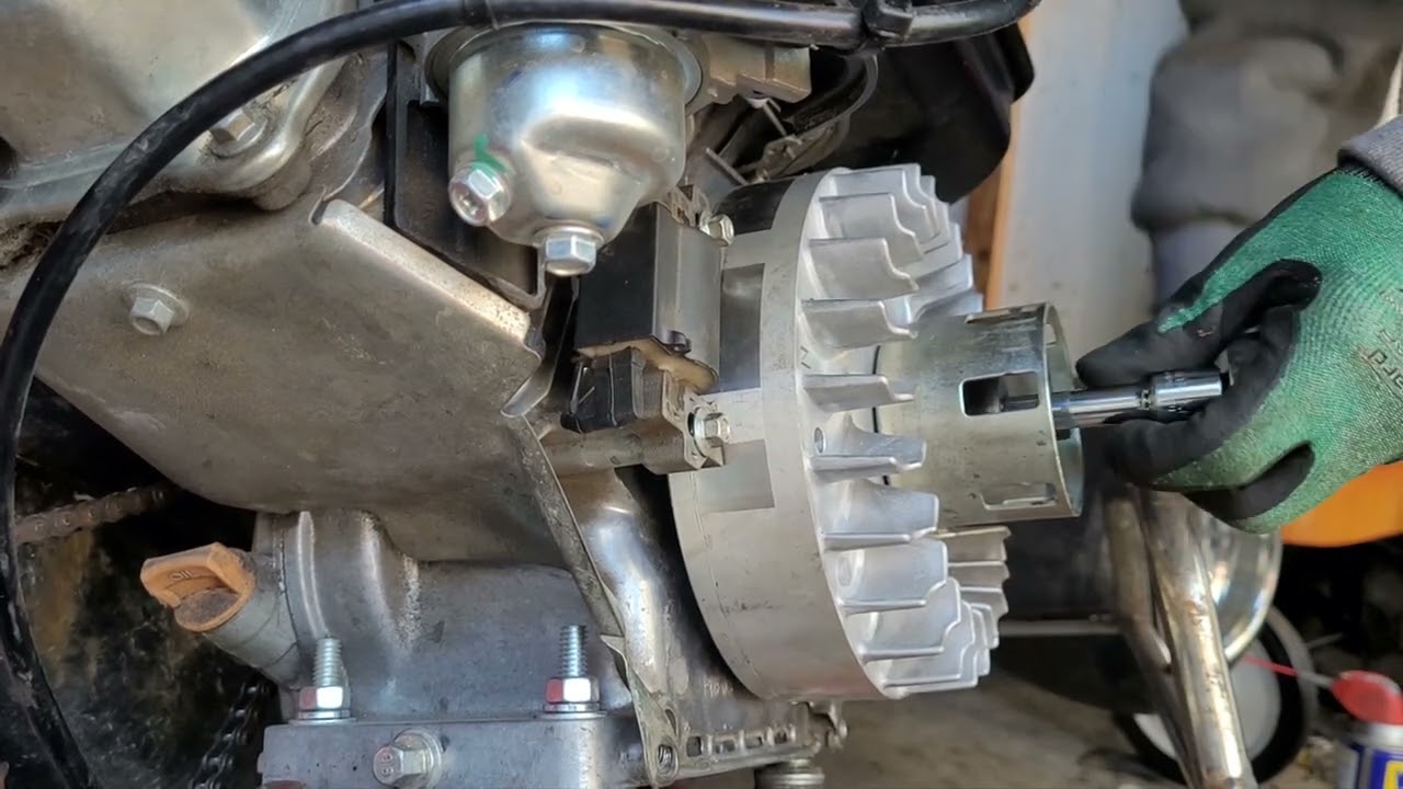 Aluminum flywheel install on a predator 212.