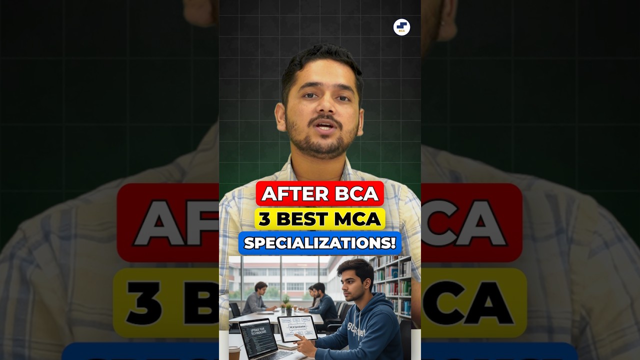 💥Top 3 MCA Specialization 2026🤩 After BCA Best MCA Specialization! #shorts #bca #bcacourse #mca #yt