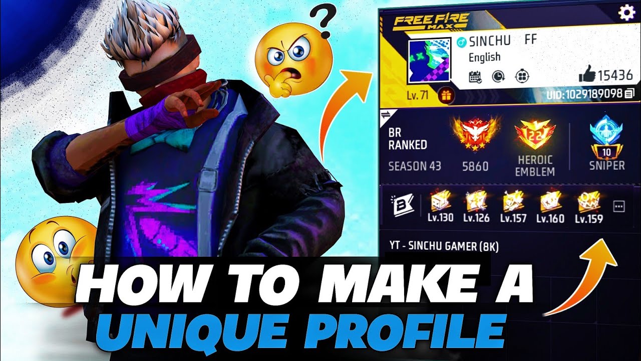 HOW TO MAKE A UNIQUE PROFILE IN FREE FIRE 🔥