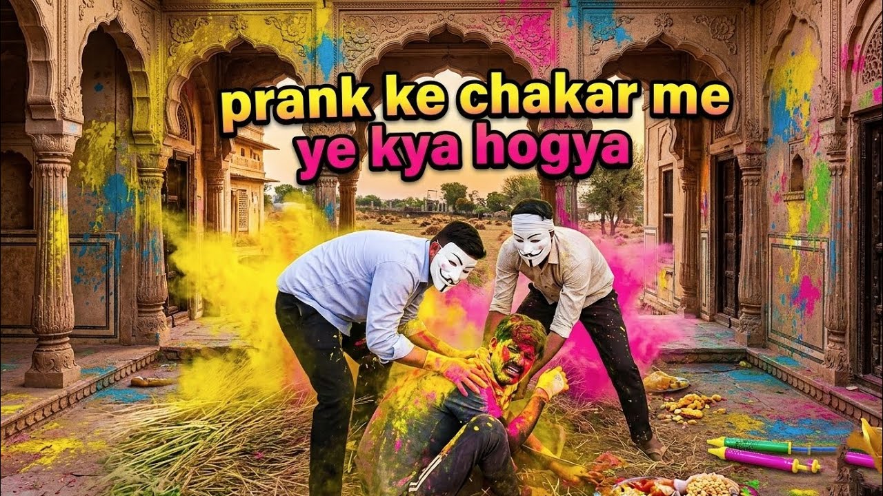 Holi prank on tem membar💨😮ll प्रेंक के चक्कर में यह क्या हो गया🧐ll#holi#pranks @Experiment_trend_01 
