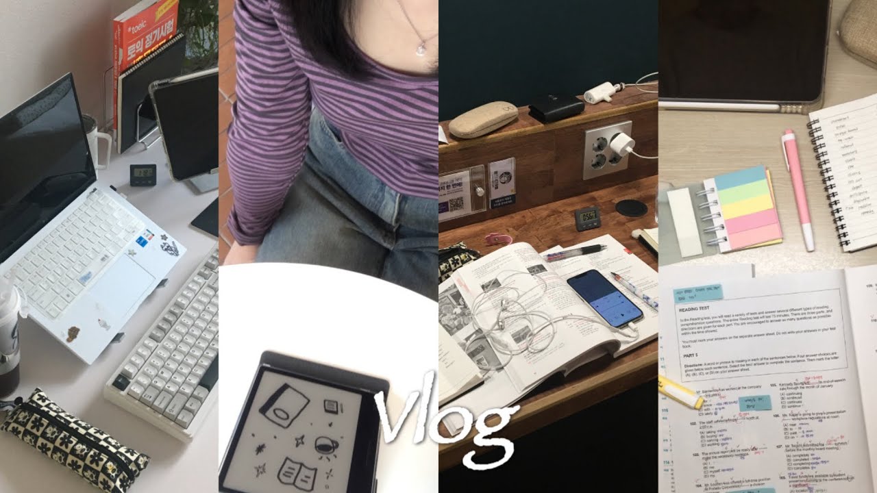 대학생 브이로그 vlog | 공부 일상 모음zip | 결국 카페인에 중독되어버림••✮ ( *˙˙*)