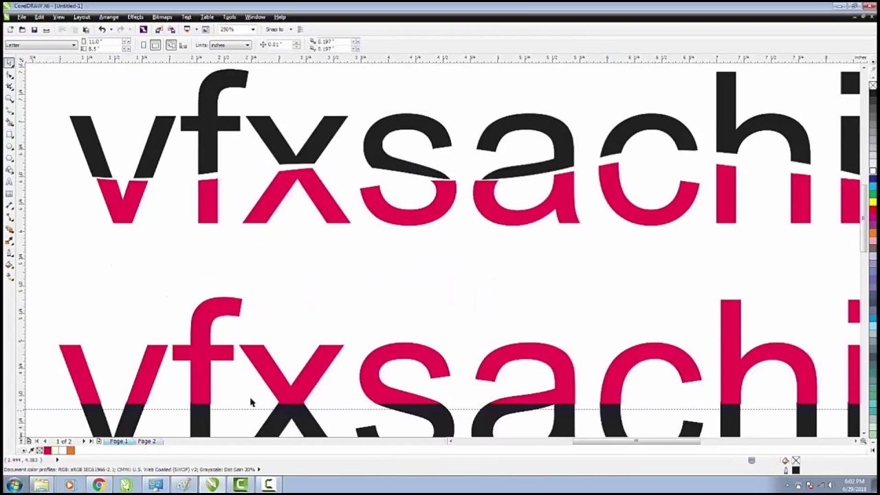 How to create double color font CorelDraw