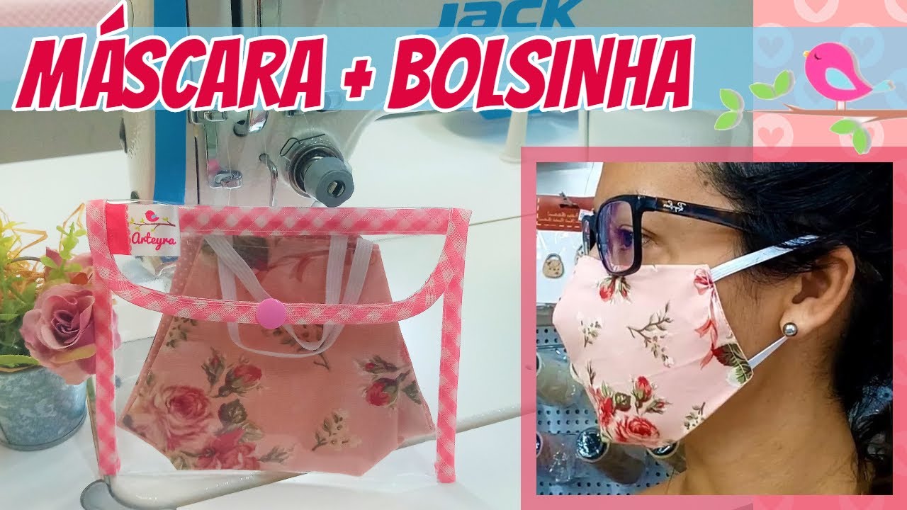 Máscara Bico de Pato com Bolsinha - Face Mask