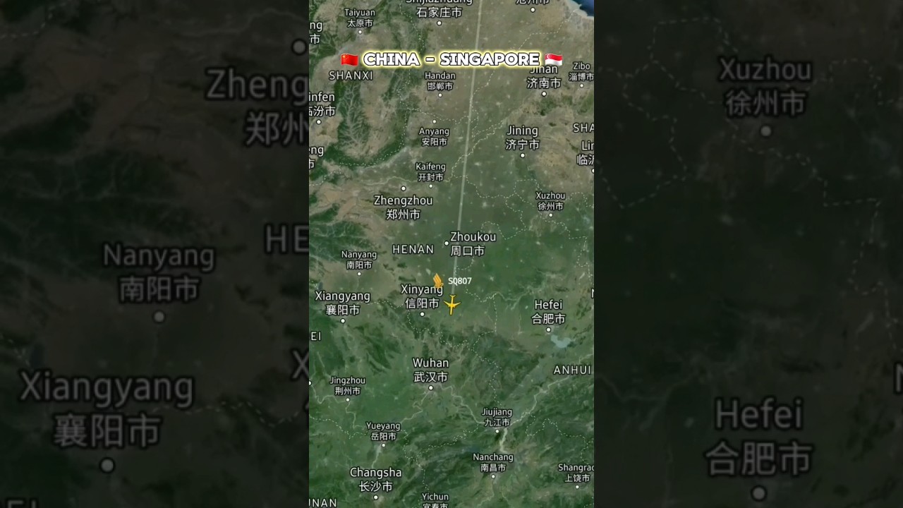 china Beijing 🇨🇳 to Singapore 🇸🇬 flight route map live