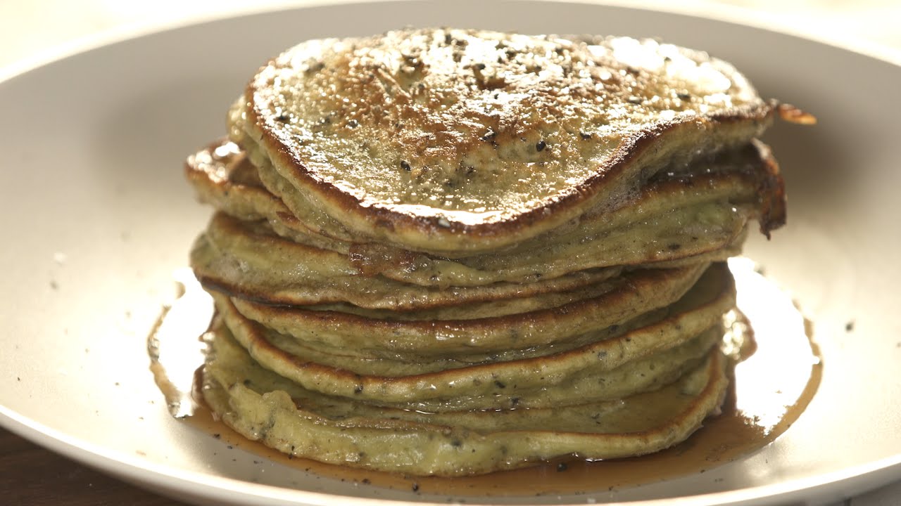Matcha Black Sesame Seed Pancakes | Erwan Heussaff