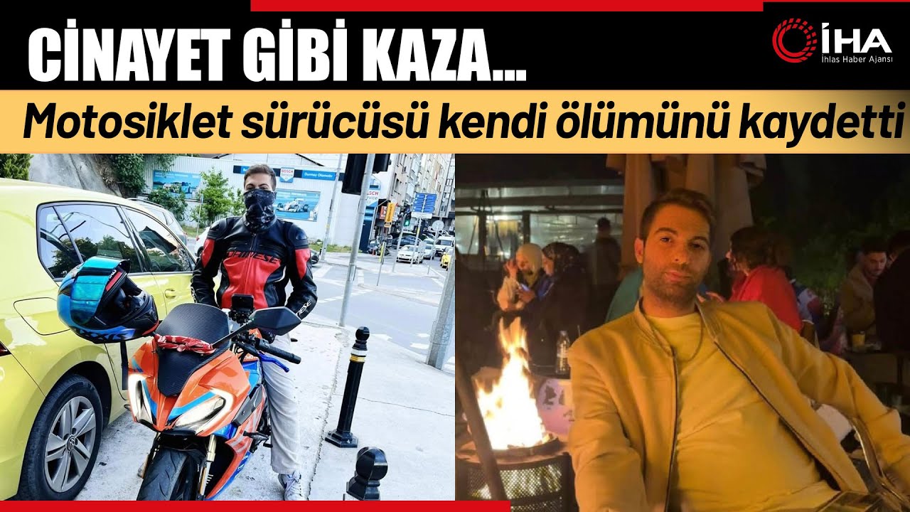 Küçükçekmece'de Şüpheli Motosiklet Kazası! Kaza Anı Kask Kamerasında