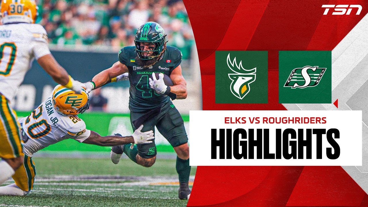 CFL WEEK 8: Edmonton Elks vs. Saskatchewan Roughriders | Full Highlights