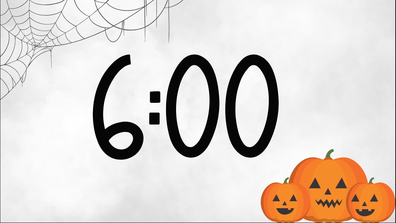 6 Minute Cute Halloween Pumpkin Timer (Spooky Synth Tones at End)