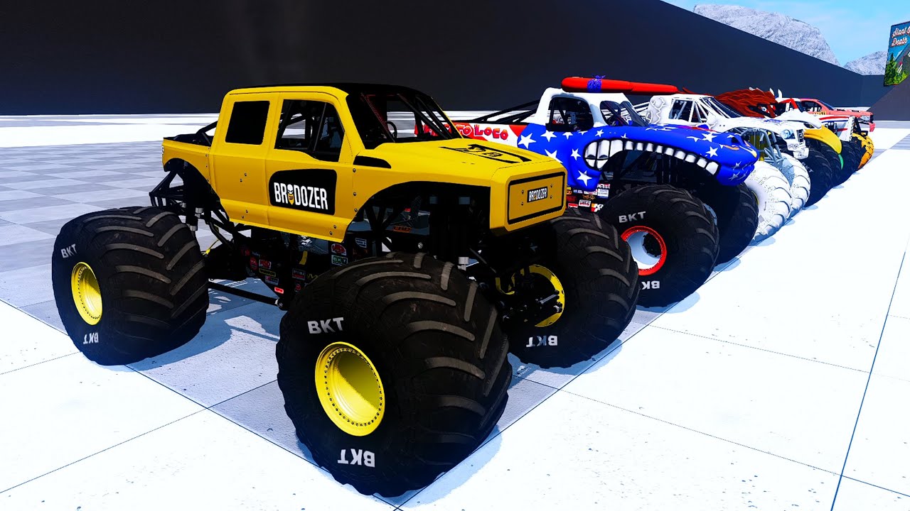 Epic High Speed monster trucks jumps & crashes #125 | BeamNG Drive